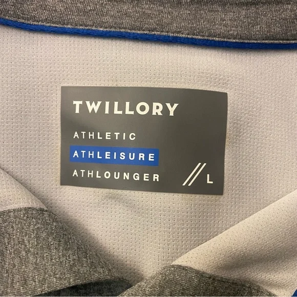 Twillory Gray Athletic Long Sleeve Shirt L EUC - Picture 3 of 5